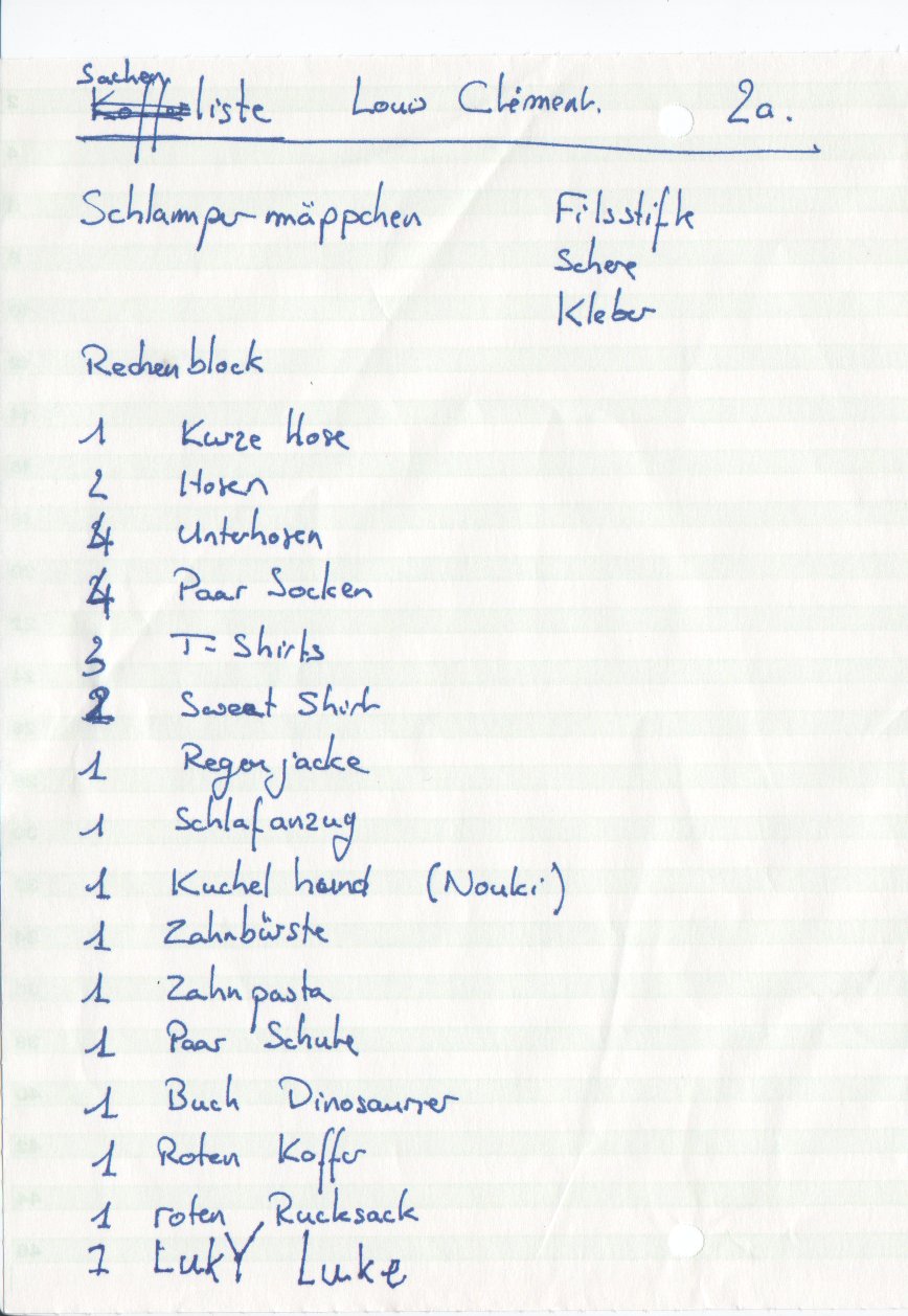 Retour de camp scolaire